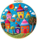 CaptainCrafts Needle Felting Kit, Wool Felt Supplies, Embroidery Hoops by CaptainCrafts