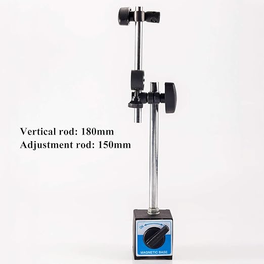 TR TOOLROCK Professional 0-1.0" Dial Indicator with Magnetic Base Holder & Point Precision Inspection Set Tester Gage Gauge Fine Adjustable Long Arm 0.001" Precision