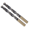 Drill Bit, 12mm Cutting Diameter, 4341 HSS Gold and Black 118° Cutting Angle Number Jobber Bits - (Applications: for Drilling Soft Metal Plastic Wood), 2-Pieces