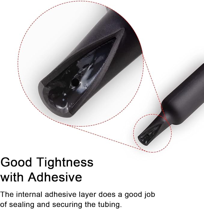 3/4 inch (Diameter) 3:1 Dual Wall Adhesive Heat Shrink Tubing, Large Glue Lined Marine Cable Sleeve Tube, Premium Wire Wrap Protector for DIY by MILAPEAK (4 Feet, Black)