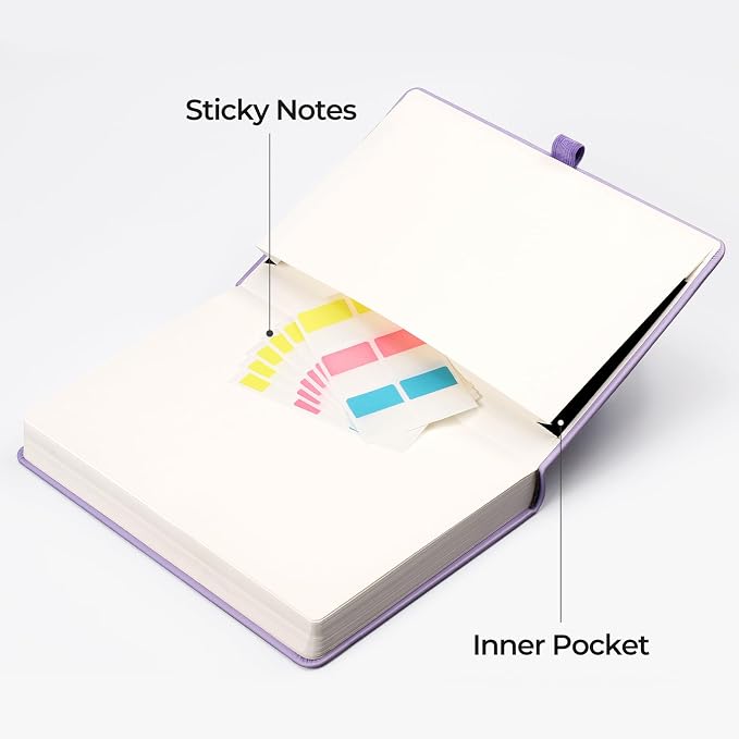 EMSHOI Graph Grid Journal Notebook, 320 Pages, A5 Size | Leather Hardcover - Image 5