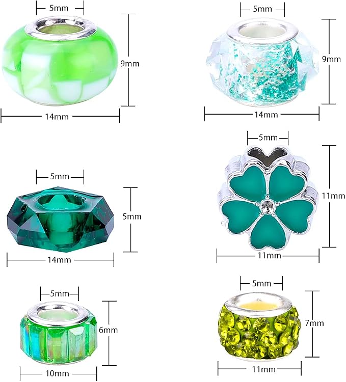 European Large Hole Spacer Charm Beads - Image 3