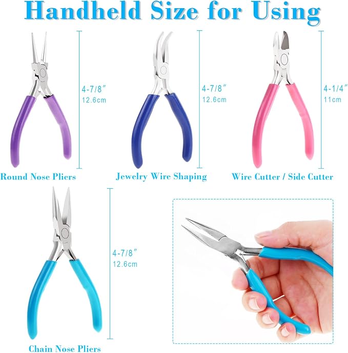 shynek 4pcs Jewelry Pliers Tools Kit - Image 6