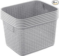 Sterilite 6-Pack Tall Weave Basket, Woven Plastic Storage Baskets by Sterilite