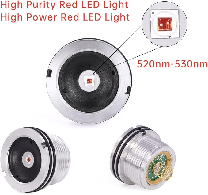 Stepless Dimming Red Light Flashlight, 620nm-630nm High Purity, Adjustable - Image 5