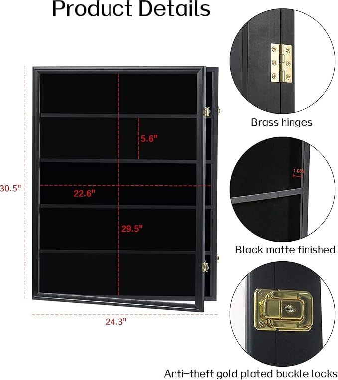 35 Graded Sports Card Display Case 2 Pack- Baseball Card Display Frame - Image 2