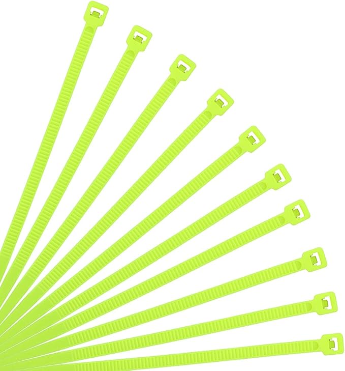 XINGO 10 Inch Cable Zip Ties (500 Pack), 40 Lbs Tensile Strength-Heavy Duty, Self-Locking Nylon Plastic Nylon Wire Ties for indoor and outdoor (Apple Green)