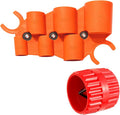 1/4'' - 1'' Depth Gauge and Pipe Deburring Tool Kit, 1/8'' to 1-5/8'' Inner Outer Reamer Pipe Tubing Chamfer Tool for PVC, PPR, CPVC, Brass, Aluminum Pipe