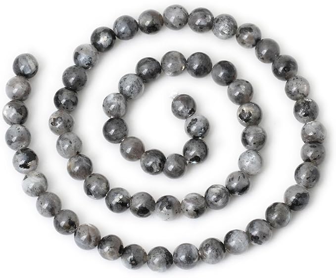 60PCS 6mm Natural Black Labradorite Gemstone Round Loose Beads Crystal Energy - Image 2