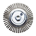 Benchmark Abrasives 6" x 1/4" Stringer Bead Wire Wheel with 5/8"-11 Thread, for Weld Cleaning, Weld Spatter Removal, Stripping, Deburring, Use with Angle Grinders - (6" x 1/4", Stainless) (Stainless)