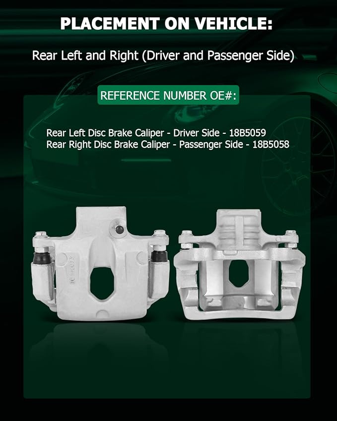 SCITOO 18B5059 18B5058 Rear Left & Right Brake Calipers w/Bracket For Buick For Enclave,For Cadillac For XTS,For Chevy For Traverse,For GMC For Acadia/For Acadia Limited,For Saturn For Outlook