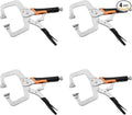 6-Inch C-Clamp Locking Pliers,Heavy Duty Vise Grip Welding Clamp With Swivel Pads for Woodworking,Home,Metalworking,Auto Repair(4 Pack)