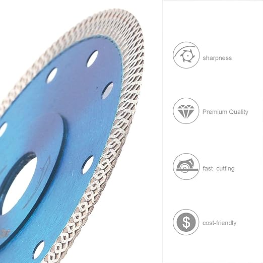 8” Super Thin Diamond Tile Blade Porcelain Saw Blade for Cutting Porcelain Tile Granite Marbles (8")