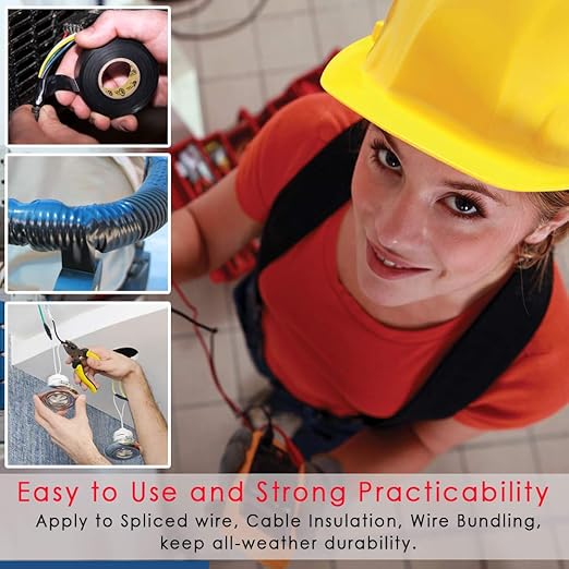 White Electrical Tape, 66 feet x 3/4 inch x 7 mils-600V,Pass UL/CSA Certification. Waterproof,Flame Retardant,Strong Adhesive, 14℉ to 176℉(White)