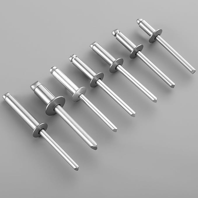 135pcs 3/16" x3/4" Aluminum Blind Rivets, 4.8 x 19mm Pop Rivets,Rivets for Metal,Silver