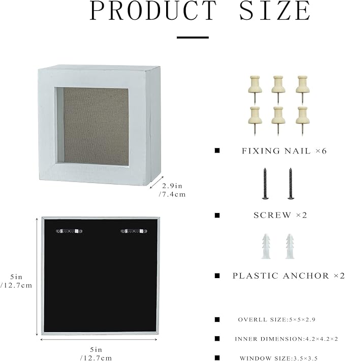 Freezing point Shadow Box Frame 5x5 Shadow Boxes Display Case - Image 5
