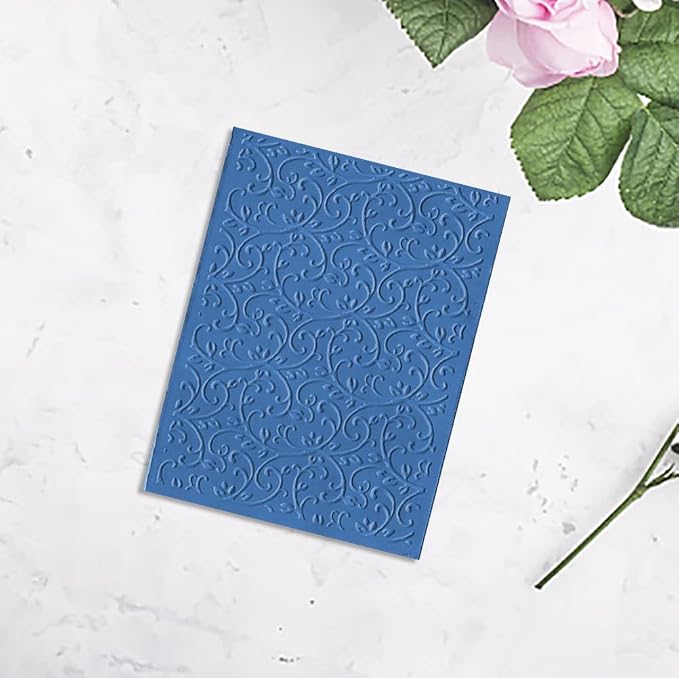 3-D Textured Impressions Background Embossing Folder, Lace Vine Pattern Plastic - Image 4