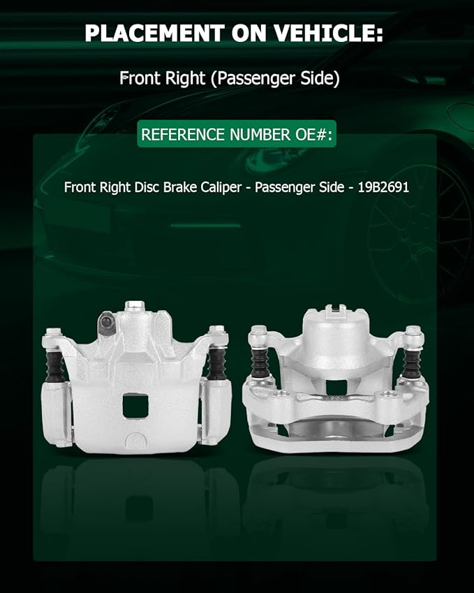 SCITOO Front Right Brake Caliper With Bracket 19B2691 Compatible For INFINITI I35 2002-2004, For Nissan Altima 2002-2006, For Nissan Maxima 2002-2003