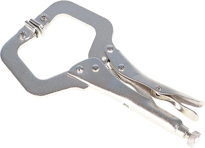 findmall 5Pcs 6 Inch Locking C Clamps with Swivel Pads Heavy Duty C-Type Locking Plier Table and Tool Vise Grip for Shop Home Farm and Automotive DIY Woodworking Welding Cabinetry Pocket Hole Joinery