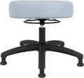 Chair Master 17" Round Vinyl Fabric Stool, Table Height, 360 deg Level Activation, Heavy Duty, Lab, Medical, Garage, Home, Spa, Cleanroom (Glides, Gray)