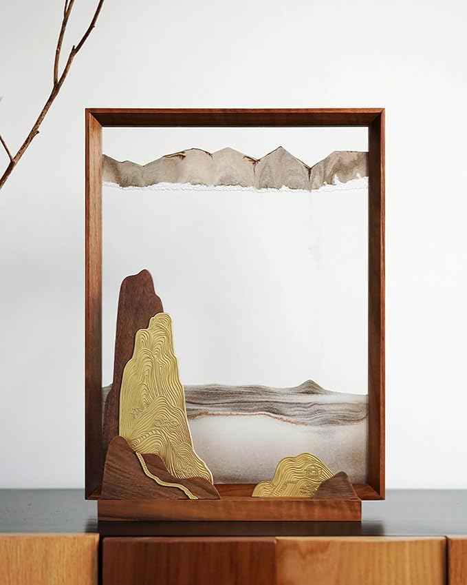 BelaRola Moving Sand Art Picture, Premium Mountain Sandscape Decor, Liquid - Image 4