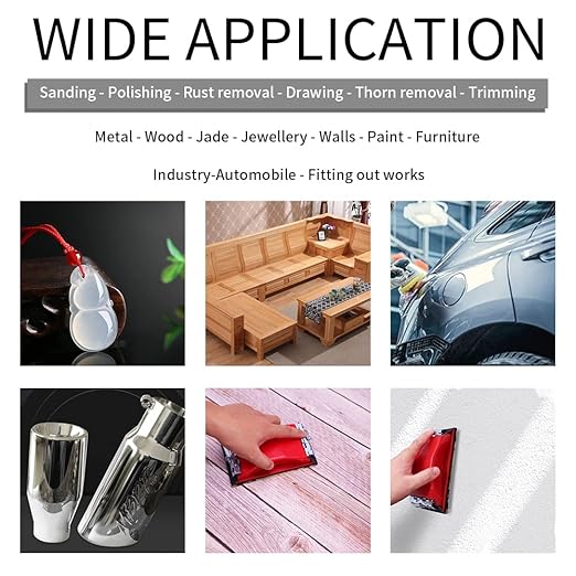 Wet & Dry Sandpaper Set, 42 Sheets of 120 to 3000 grit Sandpaper with Sanding Block Sander,for Wood Furniture Finishing Metal Automotive Sanding Polish