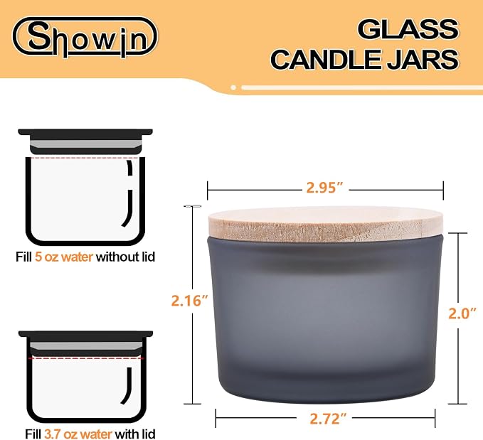 SHOWIN Thick Candle Jars for Making Candles 16 Pcs, 4 OZ Empty Jars - Image 4