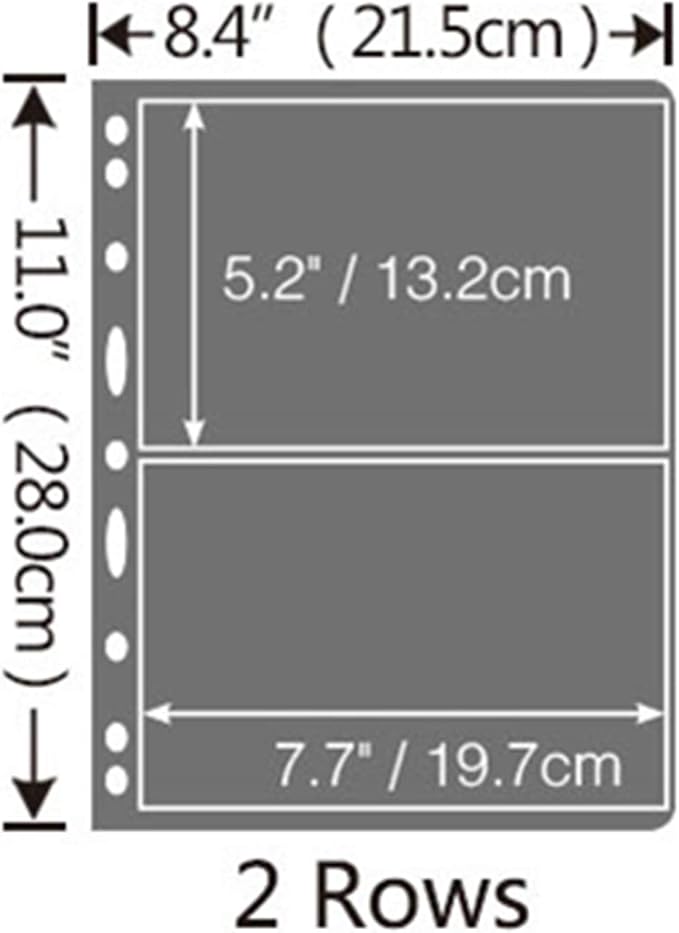 MUDOR Stamp Pages for Stamp Collection Album Binder Book, 10 Sheet 2 Row | 2 - Image 3