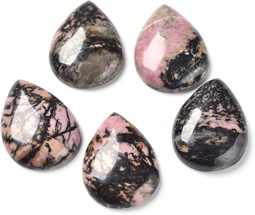 Fashewelry Natural Teardrop Flat Back Cabochons Beads by FASHEWELRY