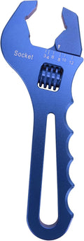 AN Hose Fitting Adjustable Wrench 3AN-12AN Lightweight Aluminum (Blue-Non-Marring)