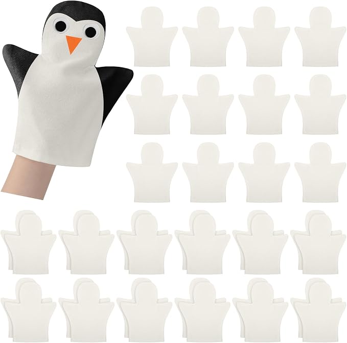 Soulchen 36 Pcs DIY Cotton Hand Puppet Kit 8 x 9.8 Inch Making Your Own Puppets by Soulchen