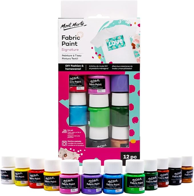 Mont Marte Signature Fabric Paint, Suitable by MontMarte