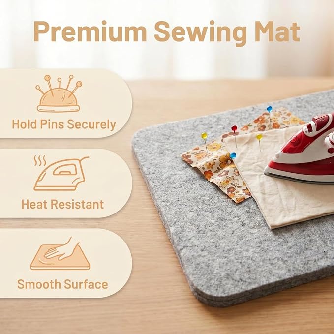 Wool Pressing Mat 17.8"x 3.8" 0.5 Inch Thick Ironing Board - Image 4