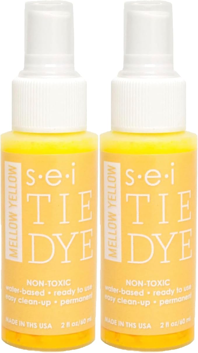 S.E.I. Mellow Yellow Tie Dye Spray Bottle: 2oz. Non Toxic Fabric Dye Spray by SEI