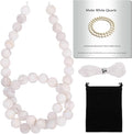 8mm Matte White Quartz Bead, 15-Inch Matte Round Loose Stone Beads by THRELE