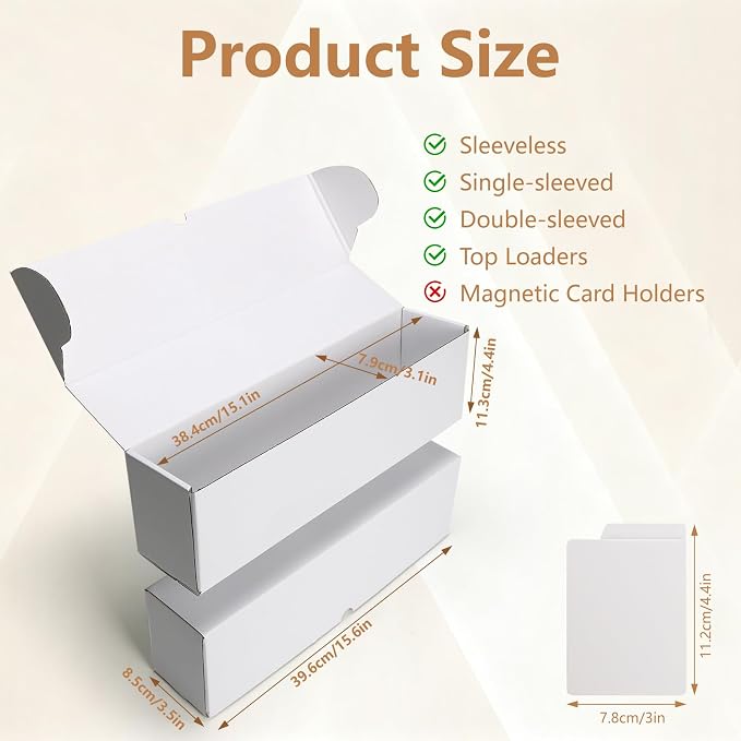 RLAVBL 8-Pack 1100 Count Trading Card Storage Box - Image 2