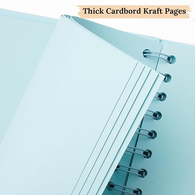 Scrapbook 8x8 Inch DIY Scrapbook Album Hardcover Kraft Paper 40 pages/20 sheets - Image 8