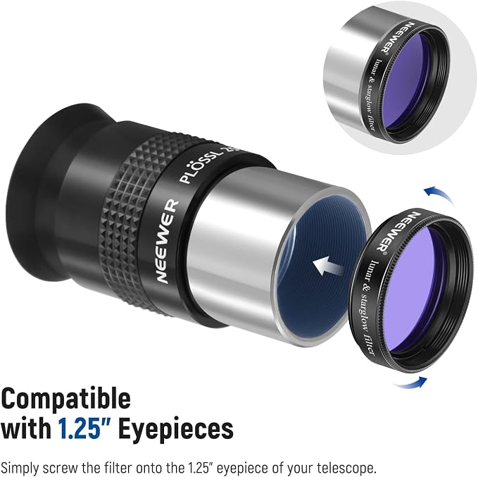 NEEWER 1.25' Telescope Eyepiece Filter Set, Including Planetary, Lunar & - Image 7