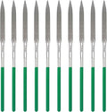 10PCS Diamond Files Half Round Set,Precision Needle File Set,Super Hard Black Nickel Coated Alloy File,Diamond Coated Files for Filing Metal,Ceramic,Stone,Jewelry,Glass.120 Grit,5×180mm