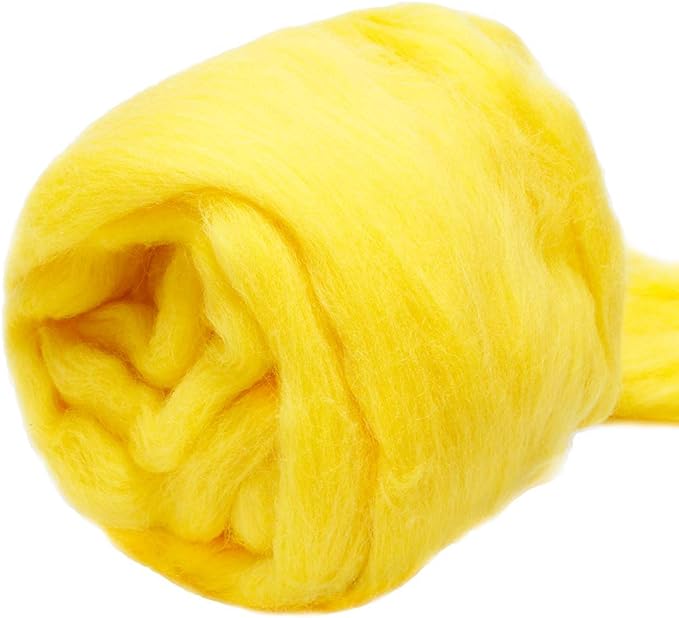 3.53oz Wool Roving, Wool Felting Supplies, Pure Wools, Chunky Yarn, Spinning by Jupean