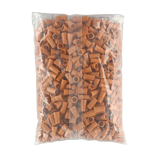 UL Listed Orange Electrical Wire End Connectors Ribbed Caps Bulk 500 Pack Small Twist-on Wire Connectors Nuts 22-14 AWG,P3 Type Screw Terminals