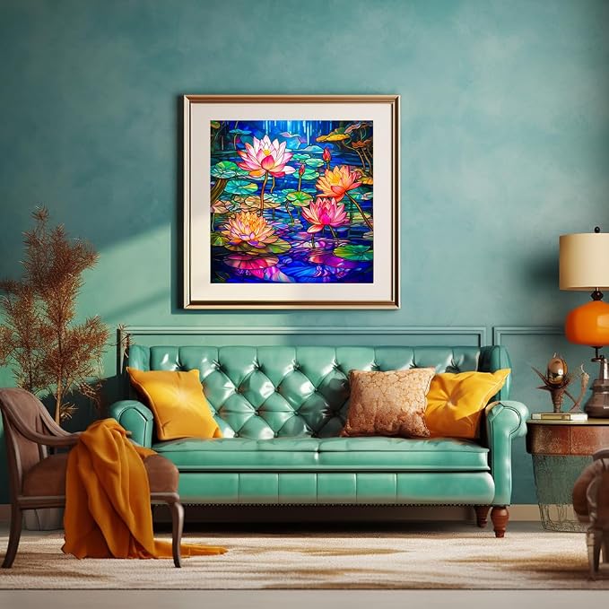 Bgraamiens Stained Glass Waterlily Jigsaw Puzzle - Image 4