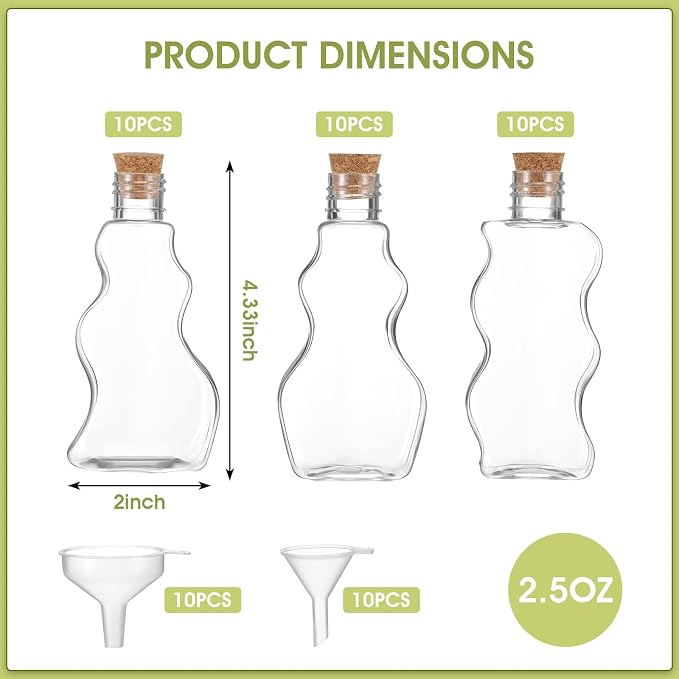 Yaomiao 30 Packs 2.5 oz Plastic Sand Art Bottles - Image 2