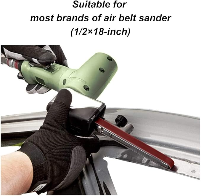 1/2 Inch x 18 Inch Sanding Belts, 120 Grit Aluminum Oxide Sandpaper for Woodworking, Metal Polishing, 24 Pack(1/2x18 Inch,120 Grit)