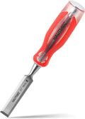 HAUTMEC 3/4" Wood Chisel – High-Impact Drop-Forged CRV Steel, Fully Polished Beveled Edge Blades, Heavy-Duty Strike Cap & Extended Anti-Skid Handle – HT0361