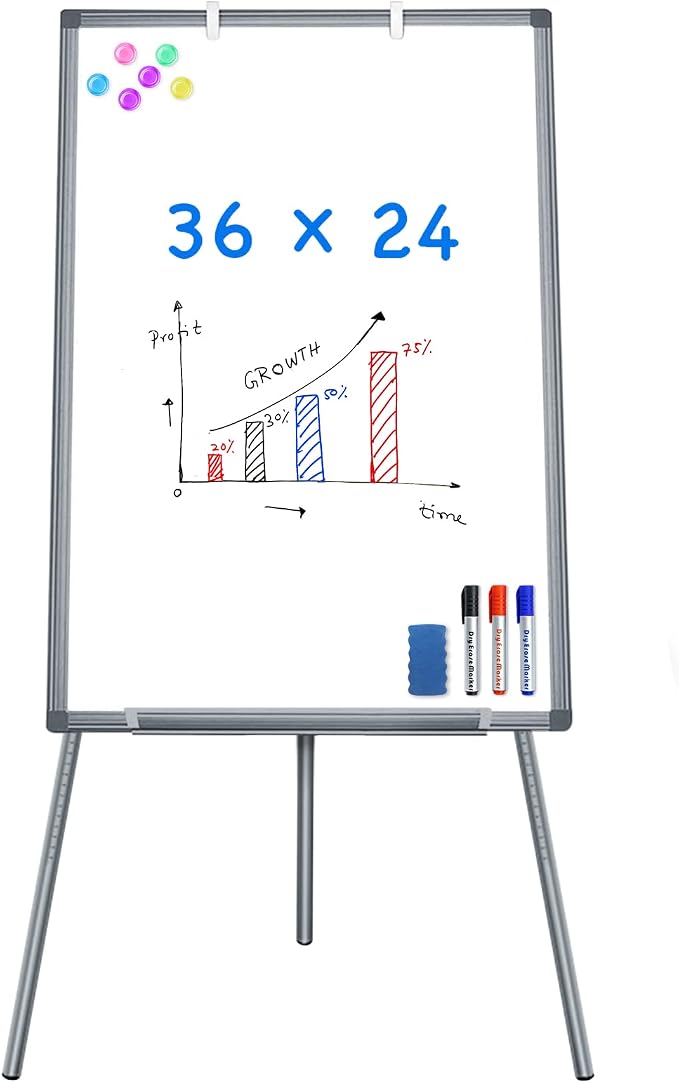 Maxtek Easel Whiteboard 36 x 24, Stand Tripod by Maxtek