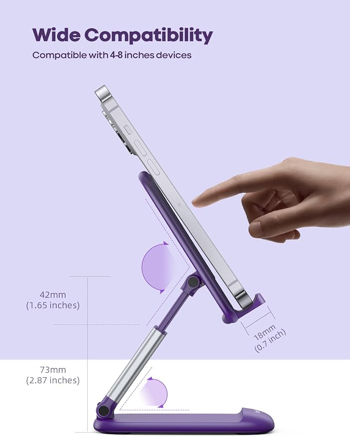 Lamicall Purple Phone Holder for Desk - Image 5
