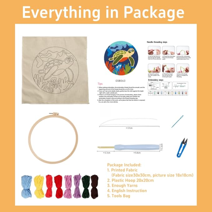 Punch Needle Kits for Beginners Golden Life Tree 20x20cm-1 | Easy for Beginners - Image 2