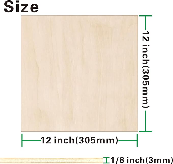 12 Pack Basswood Sheets 1/8 inch, 3mm Basswood - Image 2