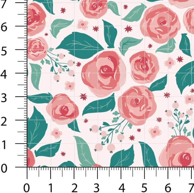 Floral Patchwork Fabric Panel 100x155 cm – 100% Cotton Satin, 6 Coordinated - Image 4